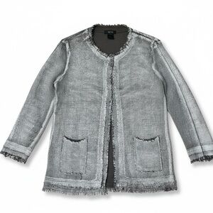 Avant Toi foil-print Blazer Jacket S Linen Blend Italy Made Jacket